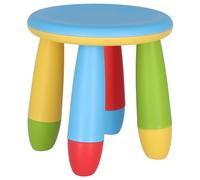 Aranaz | Taburete Infantil de Colorines | Redondo | para Niños | Fabricado en Plástico | Ideal para el Hogar, Cocina, Jardín o Terraza | Resistente | Color Azul | 20cm (AN) x 15cm (PR) x 26cm (AL)