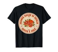 Arance Rosse di Sicilia Succo y Sole Vintage Naranja Arte Camiseta