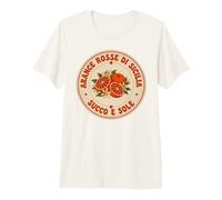 Arance Rosse di Sicilia Succo y Sole Vintage Naranja Arte Camiseta Premium