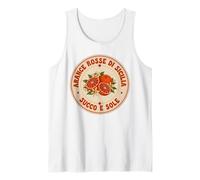 Arance Rosse di Sicilia Succo y Sole Vintage Naranja Arte Camiseta sin Mangas