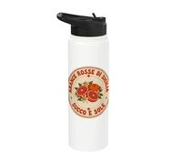 Arance Rosse di Sicilia Succo y Sole Vintage Naranja Arte Stainless Steel Insulated Water Bottle
