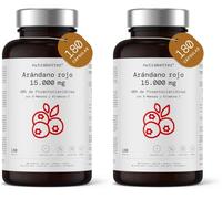 Arándano Rojo Americano 15000mg para Cistitis y Tracto Urinario | 180 cápsulas veganas | Alta dosificación 40% en proantocianidinas | con D-Manosa y Vitamina C | nutrabetter® (Paquete de 2)