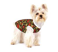 Arándano Tradicional Ruso,Camiseta de algodón sin Mangas para Mascotas, Chaleco Transpirable, Suave y elástico para Cachorros,S