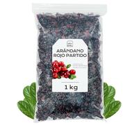 Arandanos Deshidratados Con Azucar 1 Kg - Arandanos Rojos Secos Partidos - Fruta Deshidratada - Ideal para Reposteria y Snacks - Sin Gluten (1 kg, Arándano Rojo Partido)