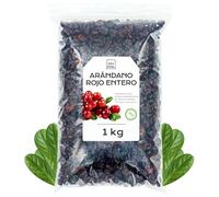 Arandanos Deshidratados Sin Azucar 1 Kg - Arandanos Rojos - Arandanos Secos Enteros - Snacks Saludables - Sin Azucar Añadido, Sin Conservantes, Sin Gluten (1 kg, Arándano Rojo Entero)