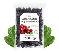 Arandanos Deshidratados Sin Azucar 300 g - Arandanos Rojos - Arandanos Secos Partidos - Snacks Saludables - Sin Azucar Añadido, Sin Conservantes, Sin Gluten (300 gr, Arándano Rojo Partido)
