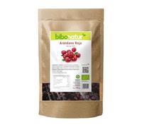 Arándanos Rojos enteros con Sirope Manzana Bio 100 gr. Antioxidante Natural. Apto para Dieta Vegana. Procedentes de agricultura Ecológica.