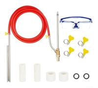 Arandela a presión eléctrica accesorio de chorro de arena húmeda kit abrasivo sin polvo 5000 PSI manguera de 10 pies para eliminación de pintura de óxido, metal, plástico, plateado y rojo