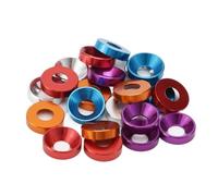 Arandela avellanada, 10-5 piezas M2 .5M3 M4 M5 Arandelas de aluminio cabeza avellanada Junta cóncava Cónica Decorativa(Peach,M4 (5PCS))