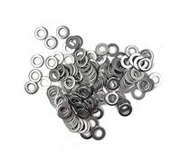 Arandela de acabado plano de acero inoxidable M6, diámetro exterior de 0.47 pulgadas, diámetro interior de 0.25 pulgadas, 0.04 pulgadas de grosor, arandelas de sellado de acero inoxidable 18-8 (304