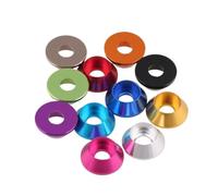 Arandela de cabeza con tapa de aluminio, M2, M2.5, M3, M4, M5, M6, M8, arandela de aluminio anodizado for tornillo con cabeza hexagonal, junta de arandelas, 10/2 Uds.(Light Blue,M2 10pcs)