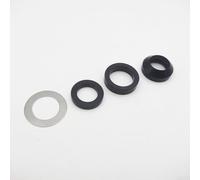 Arandela de eje pasante de bicicleta M15x0 de 25 mm, compatible con ejes de buje, arandelas planas y cónicas, aleación de aluminio (M15 x 0,2 mm)