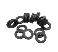 Arandela de goma de sellado Arandela plana de goma negra 50 Uds., espaciador plan0 sellado tornillo, anillo junta aislamiento 3mm a 32mm diámetro interior(6x12mm)
