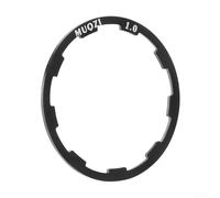 Arandela de junta de casete de aluminio con cuerpo y espaciadores de cubo que soportan la alineación de la transmisión (negro 1 mm)