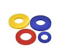 Arandela de nailon M2 .5 M3M4M5 M6 M8 M10 M12 M14 M16 M18 M20 junta plana roja amarilla azul sellado aislamiento arandelas duras(Yellow,M4x10x1.0-200pcs)