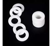 arandela de PTFE, 50 Uds. Manómetro de brida de M3-M10, espesor 2 3 Mm PTFE junta de arandela plana sellado espaciador, junta de junta de tubería de agua(10x19x2mm)