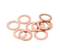 Arandela de sellado de cobre y latón de 0,5 mm de grosor for barco, junta plana, tapón de cárter, M3, M4, M5, M7, M8, M11, M12, M18, M20, M22, M25, M30, M42(M22x28x0.5,10Pcs)