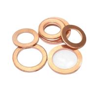 Arandela de sellado de cobre y latón rojo for barco, junta plana, M3, M4, M5, M6, M8, M10, M12, M14, M16, M18, M20, M22, M24, M27, DIN7603(M4 xOD7(50PCS),Thickness-1mm)