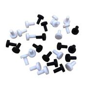 Arandela de sellado de junta tórica Tapas macho de tapón de goma de silicona, 1/8" 5/16" 3/8", tapón sellado con orificio Junta de junta tórica de tapón tipo T, caucho(White Color,10.5mm(0.41 inch))