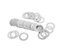 Arandela del cojinete del eje 10 arandelas planas ultrafinas de 0,3 mm grosor for tornillos, diámetro interior M9-M40, guardabarros acero inoxidable, exteri0r 13-50