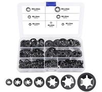 Arandela interna de bloqueo de dientes, juego de 285 piezas con 7 tamaños de arandelas rápidas de acero al carbono para fijación y soporte de equipos mecánicos para uso industrial