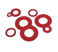 Arandela plana aislante de fibra de papel de acero rojo, M2, M2.5, M3, M4, M5, M6, M8, M10, M12, M16, M18, anillo de junta plana de aislamiento, 30~300 Uds.(300Pcs M2x5x0.5mm)