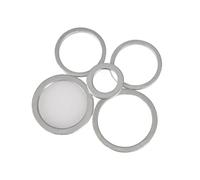 Arandela plana Arandelas planas de aluminio, accesorios metálicos, juntas tóricas, arandelas espaciadoras, grosor 1 mm-2 mm, M6, M8, M10, M12, M14, M16, M18, M20, M22, 20-100 unidades(M6x10x1,100Pcs)