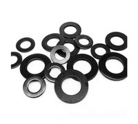 Arandela plana de acero inoxidable 304 A2-70, color negro, M1.6, M2, M2.5, M3, M3.5, M4, M5, M6, M8, M10, M12, GB97, DIN125, junta plana, anillo de almohadilla, color negro(100pcs M2)