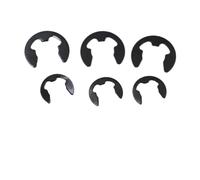 Arandela plana de acero inoxidable 304, Kit surtido de anillos retención Circlip E-Clip M1.2 a M15 Acero al carbono negro 500-780 piezas(Set B - 600pcs)