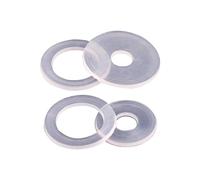Arandela plana de acero inoxidable, Arandela plana de plástico de nailon transparente Junta aislante transparente M3 M3,5 M4 M5 M5,8 M6 M8 M10 M12 M14 M16 M18 M20(50Pcs M5x10x1)
