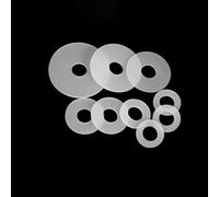 Arandela plana de caucho de silicona, Elemento de sellado de 20 piezas, arandelas de silicona planas transparentes M8 M10 M12, kit de arandelas planas de silicona de 2,3 mm de grosor(8x40x2)