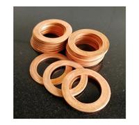 Arandela plana de cobre, junta de sellado M10, diámetro interior de 10mm, anillo de sellado, hoja fina, Arandela de cobre roja T3, 2/10/50 Uds.(10x14x2(20Pcs))