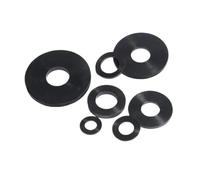 Arandela plana de goma de plástico negro M2 M2.5 M3 M4 M5, espaciador plano, junta aislante, anillo for tornillo y perno(5x15x1mm(20pcs))