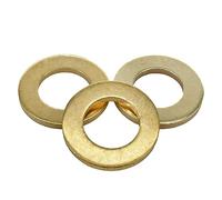 Arandela plana de latón, M6 Arandela de bronce métrica para tornillos DIN 934, 6 mm ID, 12 mm OD, 1 mm de grosor (paquete de 150)