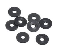 Arandela plana de nailon for grifo, tubo, manguera de agua, perno de sujeción, paquete de 8 tamaños múltiples, color negro(10x3x1mm)