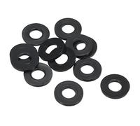 Arandela plana de nailon for grifo, tubo, manguera de agua, perno de sujeción, paquete de 8 tamaños múltiples, color negro(19x8x2mm)