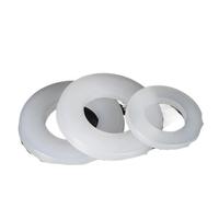 Arandela plana de nailon y plástico blanco, espaciador, junta aislante, anillo de espesor 0,5/1/1,5/2/2,5/3 mm(M4x10x1(100pcs))