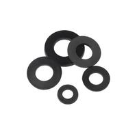 Arandela plana de nailon y plástico blanco/negro, espaciador plano M2 .5 M3 M4 M5 M6 M8 M10 M12~ M24, junta tórica aislante for tornillos 0,5~3 mm(Black,M3x7x1 x200pcs)