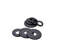 Arandela plana de nailon y plástico blanco y negro M2, 0,5 M3, M4, M5, M6, M8, M10, M12, M14, M16, M18, M20, M22, M24. Espaciador plano. Junta aislante. Anillo.(Black,M6x12x1(10pcs))