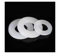 Arandela plana de plástico de nailon blanco y negro M2 M2.5 M3 M4 M5 M6 M8 M10 M12 M14 M16 M18 M20 M22 M24 Sellos de aislamiento Anillo espaciador de junta(White,M3x6x1.2 (100pcs))