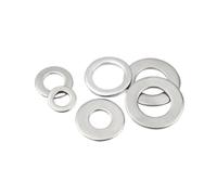 Arandela plana universal Arandela métrica, 2/5/10/50/100 piezas M1.6 M2 M2.5 M3 M3.5 M4 M5 M6 M8 M10 M12 M16 M18 M20 Arandela plana Junta lisa(50pcs M6)