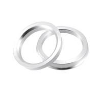Arandelas aleación Aluminio 2 piezas 57,1mm 66,1mm 66,6mm 63,4mm 65,1mm 73,1mm anillos centrado cubo rueda coche espaciador central aleación aluminio juego espaciadores(57.1mm to 63.4mm)