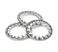 Arandelas, arandelas planas, de seguridad, 50 piezas dentadas, M2 a M24, junta interna acero inoxidable 304 (M4)(M22)