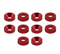 Arandelas avellanadas de aluminio anodizado M5, 10 unidades, arandelas avellanadas para la bahía del motor (rojo)