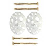 Arandelas de 60 mm para fijación y soporte de todo tipo de placas y placas aislantes blandas a medias, distribución de carga (placa aislante con tornillos 6 x 70)