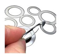 Arandelas de Acero Inoxidable 10 Uds M9 a M40 304 arandela plana ultrafina de acero inoxidable ajuste junta cuña gruesa 0,1,2,3,5mm(M13x19mm(ID x OD),Thick 1mm)