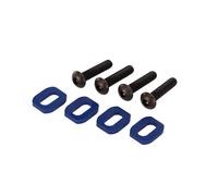 Arandelas de aluminio anodizado azul Traxxas BCS para montaje de motor (paquete de 4) 4 x 18 mm azul