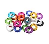 Arandelas de aluminio for cabeza ISO7380, tornillo con cabeza hexagonal, pernos M2, M2.5, M3, M4, M5, M6, M8, arandelas espaciadoras, 10 Uds.(Purple,M4 (10pcs))