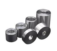 Arandelas de casquillo metálico, 3 uds D8.2 D12. junta de buje arandela plana manga del eje hueco sin espaciador separación rosca(L 10mm,D8.2xD20xL (3pcs))