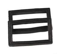 Arandelas de desbordamiento, 2 unids negro rectangular goma desbordamiento arandela 58 X 35mm para fregadero de cocina lavavajillas lavadoras